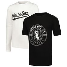 Youth Stitches Black/White Chicago White Sox T-Shirt Combo Set Stitches