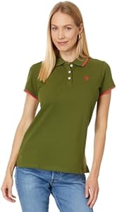 U.S. Polo Assn. Women's Classic Stretch Pique Polo Shirt U.S. POLO ASSN.