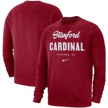 Мужская флисовая толстовка с пуловером Nike Cardinal Stanford Cardinal Vault Stack Club Nitro USA