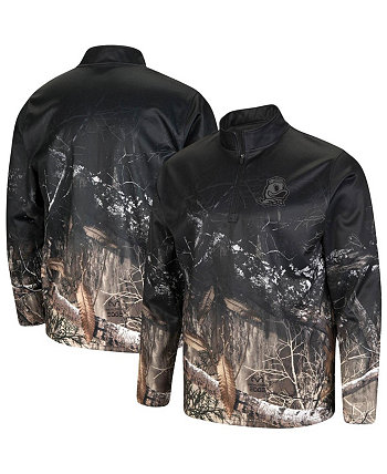 Мужская куртка Oregon Ducks Creek Black and Realtree Camo с молнией на четверть Colosseum