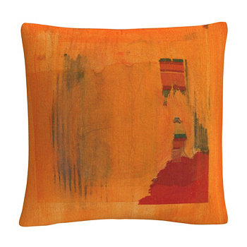 Оранжевый вектор красочные формы линии композиция 16x16 дюймов декоративная подушка Энтони Сикич BALDWIN