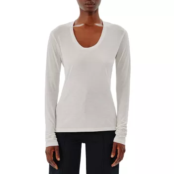 Narrow Scoopneck Blouse Another Tomorrow