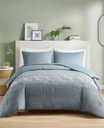 CLOSEOUT! Bree Embroidered 3-Piece Comforter Set, Full/Queen Intelligent Design