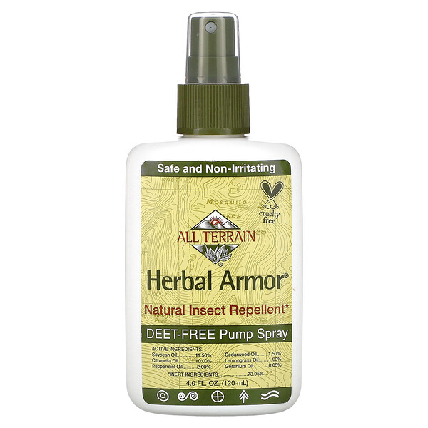 Herbal Armor, Натуральный репеллент от насекомых, 4 жидких унции (120 мл) All Terrain