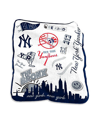 Плюшевое покрывало Native Raschel New York Yankees размером 50 x 60 дюймов Logo Brand