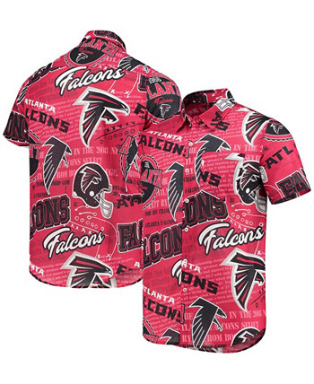 Тематическая мужская рубашка на пуговицах Red Atlanta Falcons FOCO