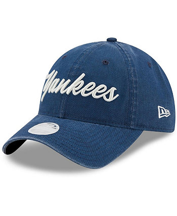 Женская темно-синяя регулируемая кепка New York Yankees Script 9TWENTY New Era