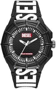 Часы для мужчин с легким нейлоновым корпусом и силиконовым ремешком Diesel