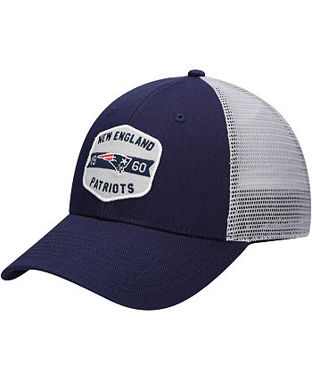 Мужская темно-синяя, белая кепка New England Patriots Gannon Snapback Fan Favorite