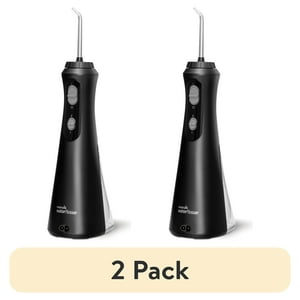 (2 pack) Waterpik Cordless Plus Portable Water Flosser Oral Irrigator, Black Visit the Waterpik Store