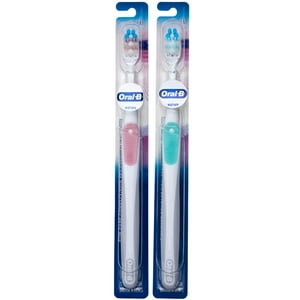 Oral-B Gum Care Extra Soft Toothbrush for Sensitive Teeth and Gums, Compact Small Head, (Colors Vary) - Pack of 2 Visit the Oral-B Store