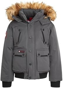 Зимняя куртка для мальчиков Canada Weather Gear - Теплая парка-бомбер размером 8-20, ветро- и водоотталкивающая Canada Weather Gear