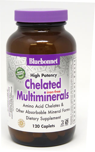 Albion® Высокоэффективный хелатный мультивитамин без железа - 120 таблеток - Bluebonnet Nutrition Bluebonnet Nutrition