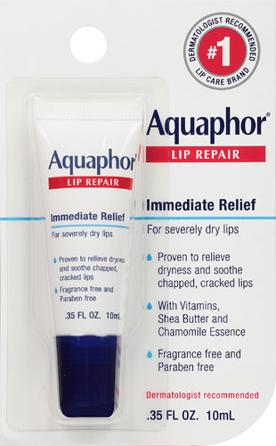 Aquaphor Lip Repair Немедленное облегчение - 0,35 жидких унций Aquaphor