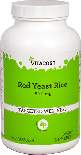 Красный дрожжевой рис Vitacost — 600 мг — 240 капсул Vitacost
