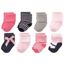 Махровые носки Luvable Friends для новорожденных девочек и малышей, розовые свитки Luvable Friends