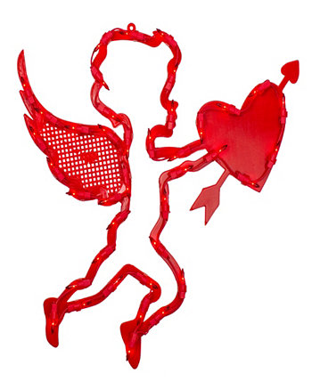 17-дюймовый освещенный купидон с сердечком, украшение силуэта окна ко Дню святого Валентина Northlight