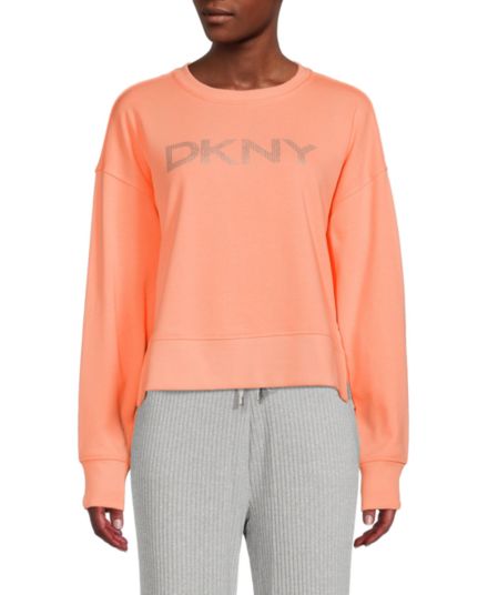 Толстовка с заниженными плечами и логотипом DKNY Sport