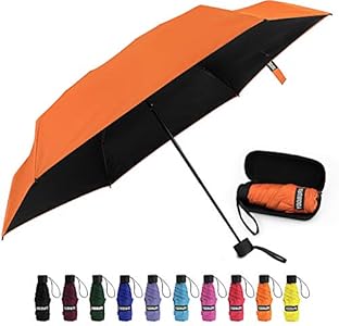 Yoobure Small Mini Umbrella with Case Light Compact Design Perfect for Travel Lightweight Portable Parasol Outdoor Sun&Rain Umbrellas Yoobure