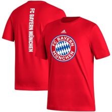 Men's adidas Red Bayern Munich Vertical Back T-Shirt Adidas