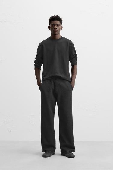 TEXTURED JACQUARD JOGGERS ZARA