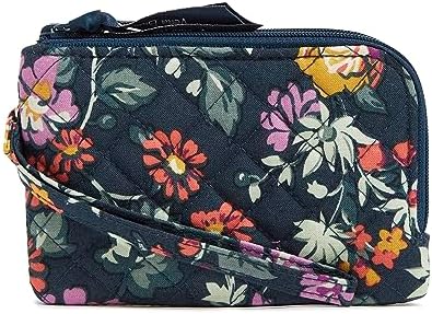 Бумажник Vera Bradley Женский Двойной Зип ID С RFID Защитой, Черный - Переработанный Хлопок, Универсальный Размер Vera Bradley