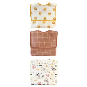 3 Pack Neutral Infant Canvas Bib Parent's Choice