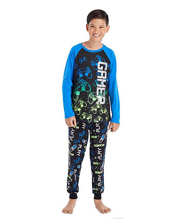 Toddler|Child Boys 3-Piece Pajama Set Kids Sleepwear, Long Sleeve Top with Long Cuffed Pants and Matching Shorts PJ Set Jellifish Kids