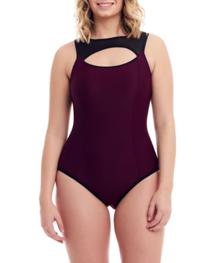 Sporty Cutout One-Piece Swimsuit Cover Girl