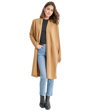 Women's Shawl-Collar Open-Front Long Cardigan DKNY