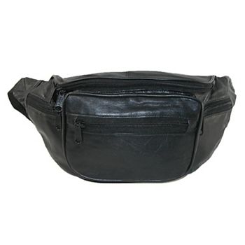 CTM Leather Multi Pocket Fanny Waist Pack Ctm