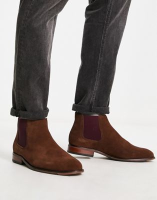 Office barkley chelsea boots in Brown suede Office