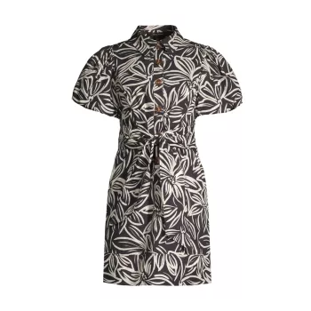Мини-платье-рубашка Tina с цветочным принтом Toccin