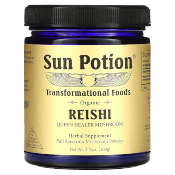 Органический порошок рейши, 3,5 унции (100 г) Sun Potion
