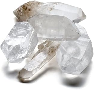 KALIFANO Quartz Points Bundle (500+ Carats) - Bulk High Energy Raw Lemurian Reiki Cuarzo Crystal Used for Clarity and Purpose - Information Card Included (Family Owned & Operated) KALIFANO