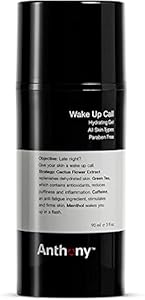 Anthony Wake Up Call, 3 Fl Oz, Face and Anti-Puffiness – Tired Skin Refresher & Moisturizer with Caffeine, Menthol, Green Tea, and Shea Butter Anthony