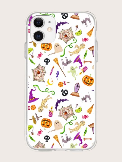 Чехол для телефона на хэллоуин с мультипликационным узором SHEIN