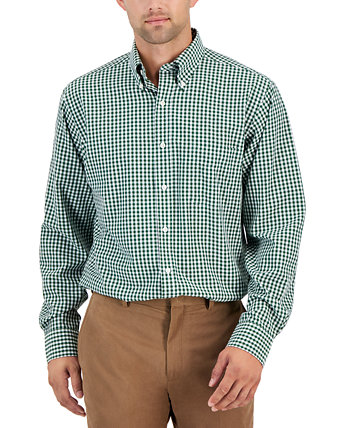 Мужская рубашка на пуговицах в мелкую клетку, созданная для Macy's Club Room
