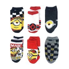 Boys' Despicable Me 4 6-Pack No-Show Socks Licensed Character