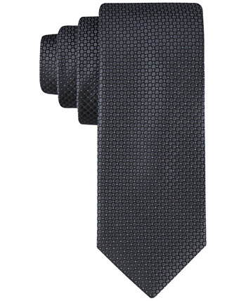 Мужской стальной однотонный галстук в горошек Calvin Klein