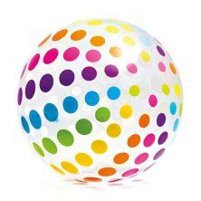 Intex Jumbo Inflatable Colorful Transparent Pvc Giant Beach Ball, Color Varies Intex
