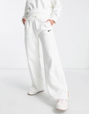 Белые широкие спортивные штаны из флиса Nike Phoenix - БЕЛЫЙ Nike