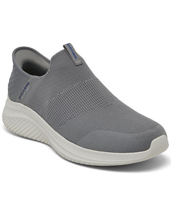 Мужские кроссовки для активной жизни SKECHERS Slip-Ins Ultra Flex 3.0 Smooth Wide Width Step Slip-On Walking Sneakers, предназначенные для повседневной носки SKECHERS