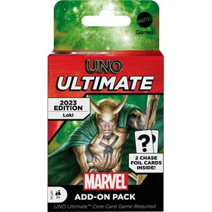 UNO Ultimate Marvel Add-On Pack with Collectible Loki Deck UNO