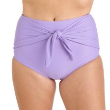 Women's High Waisted Bikini Bottom With Front Tie Calypsa LLC