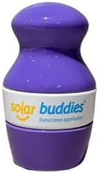 Solar Buddies Refillable Roll On Sponge Applicator For Kids, Adults, Families, Travel Size Holds 100ml Travel Friendly for Sunscreen, Suncream and Lotions (Blue) Solar Buddies