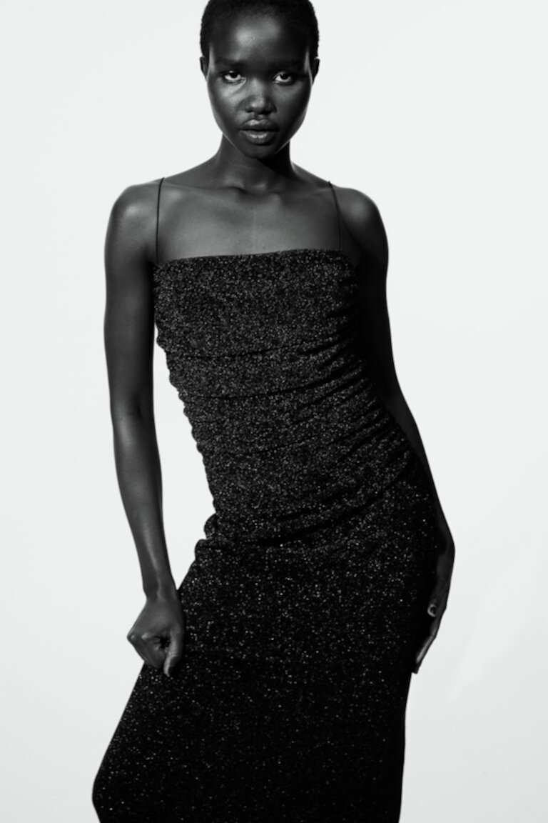 Блестящее платье из джерси H&M