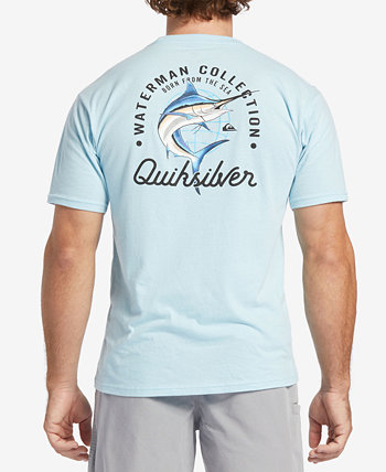Мужская футболка Quiksilver с короткими рукавами и логотипом Quiksilver Waterman
