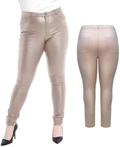 Женские Леггинсы S P Y M Stretchy Jeggings из искусственной кожи с карманами в обычном и больших размерах S P Y M