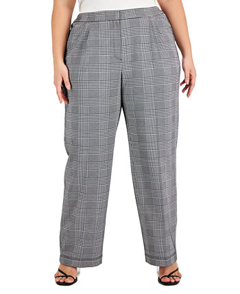 Plus Size High-Rise Pleated Wide-Leg Pants, Created for Macy's Bar III